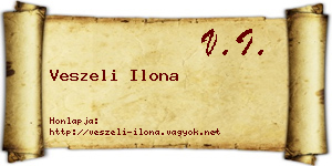 Veszeli Ilona névjegykártya